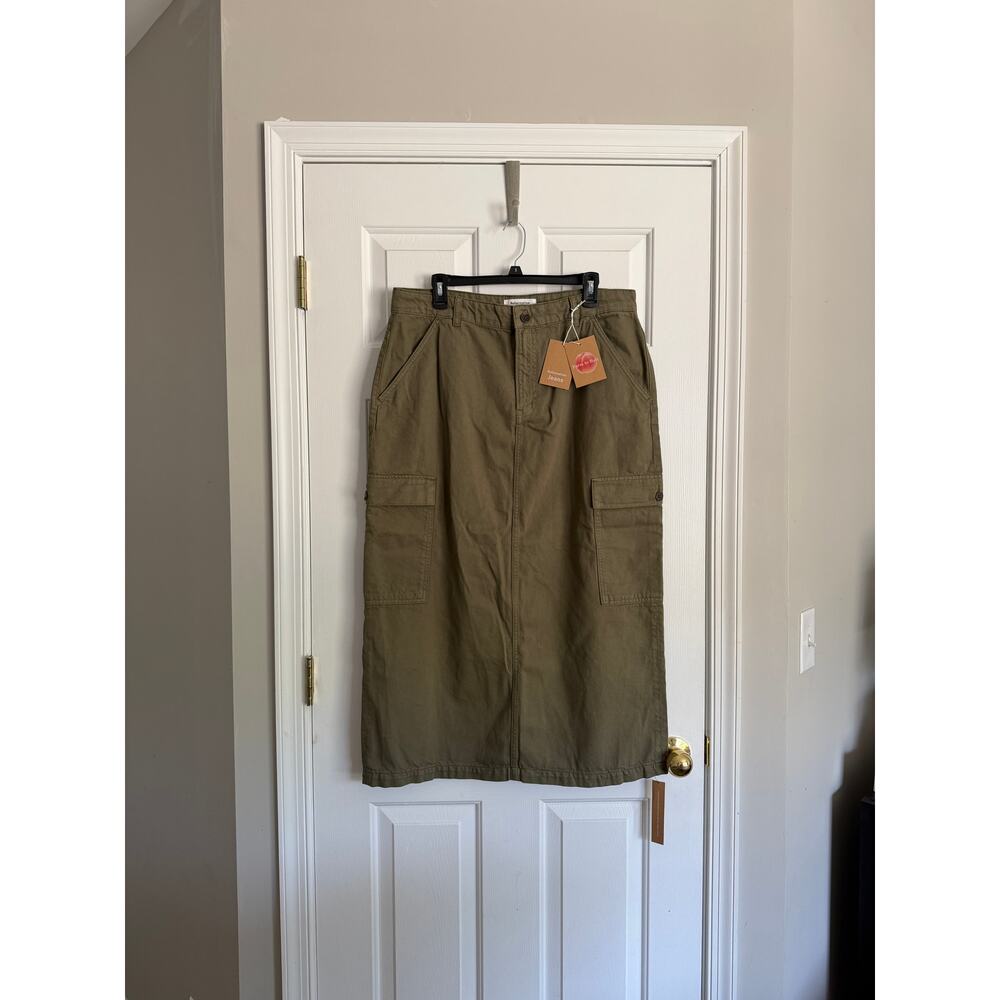 NWT Reformation Maggi Green Cargo Midi Skirt